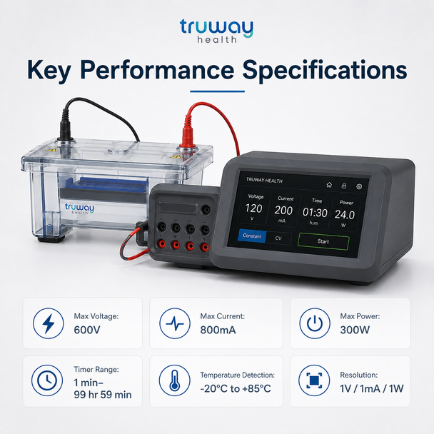 BNHT-600C Programmable Electrophoresis Power Supply & Tank System – 600V, 800mA, 300W