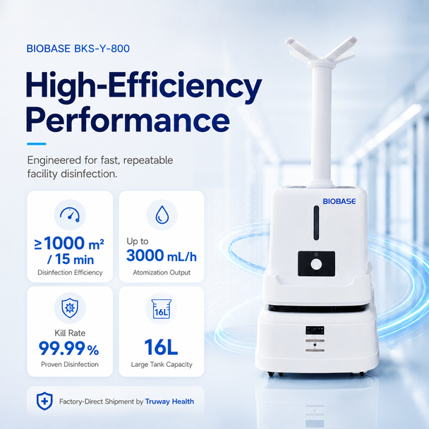 BIOBASE BKS-Y-800 Atomizing Disinfection Robot — Autonomous Ultrasonic Disinfection System | Factory-Direct Shipment