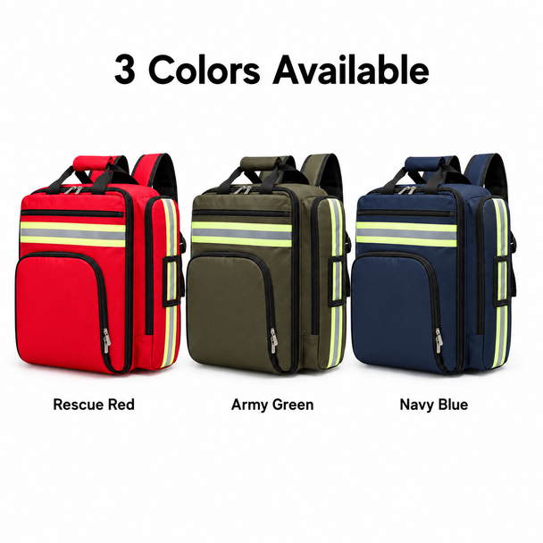 Truway Health® Disaster Relief Emergency First Aid & Medical Rescue Backpack – Large-Capacity Reflective Multi-Compartment Organizer