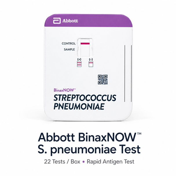 Abbott BinaxNOW™ S. pneumoniae Antigen Test, Rapid Urine/CSF Immunoassay, 22 Tests – ALR710000