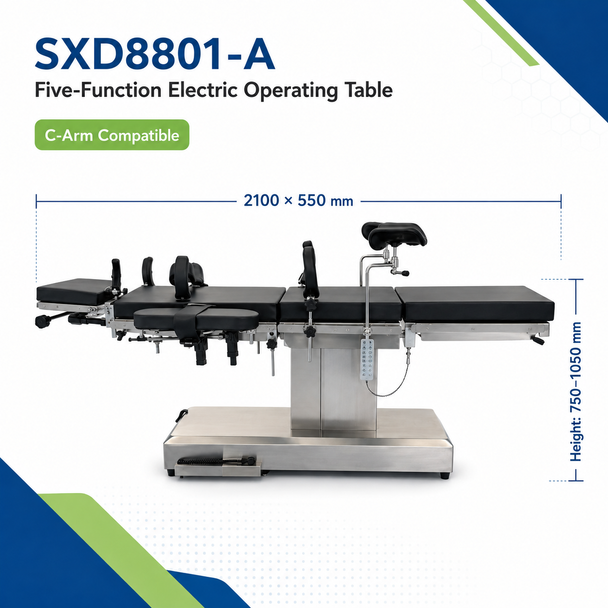 SXD8801-A C-Arm Compatible Five-Function Electric Operating Table