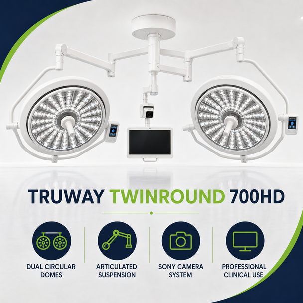 Truway TwinRound 700HD Dual Circular-Dome Surgical Light with Sony Camera System