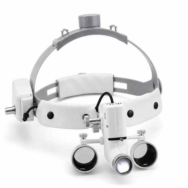 2.5×/3.5× Headband Binocular Surgical Loupes with Adjustable 5W LED Headlight