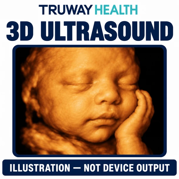 Truway Health™ SUN-906A 3D/4D Color Doppler Ultrasound System – Multi-Array Diagnostic Ultrasound Machine with Convex, Linear & Transvaginal Probes