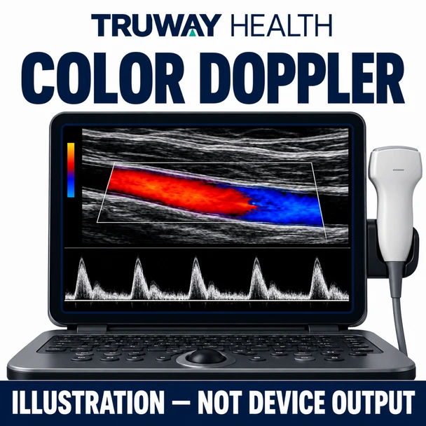 Truway Health™ SUN-906A 3D/4D Color Doppler Ultrasound System – Multi-Array Diagnostic Ultrasound Machine with Convex, Linear & Transvaginal Probes