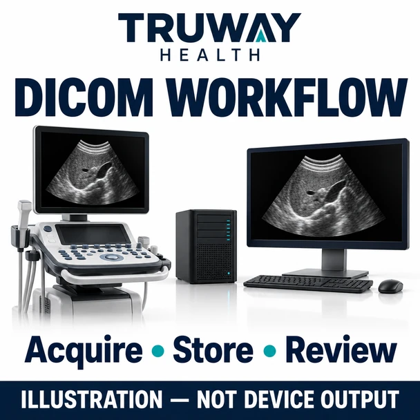 Truway Health™ SUN-906A 3D/4D Color Doppler Ultrasound System – Multi-Array Diagnostic Ultrasound Machine with Convex, Linear & Transvaginal Probes