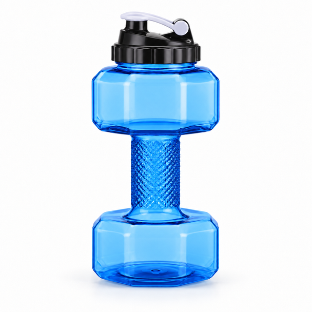 2.2L Dumbbell-Shaped Sports Water Bottle – Large Capacity Fitness & Cycling Hydration Bottle