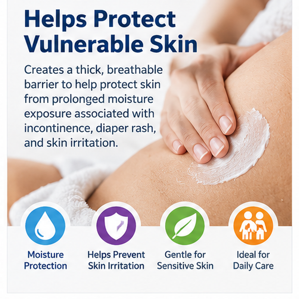 Medline Remedy Specialized Extra Thick Zinc Oxide Paste Skin Protectant – 4 oz