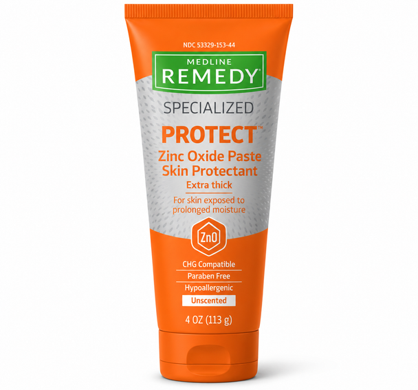 Medline Remedy Specialized Extra Thick Zinc Oxide Paste Skin Protectant – 4 oz