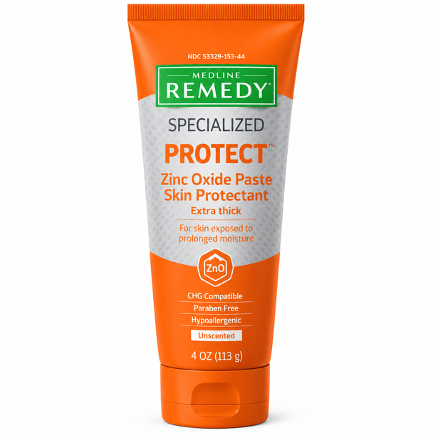 Medline Remedy Specialized Extra Thick Zinc Oxide Paste Skin Protectant – 4 oz