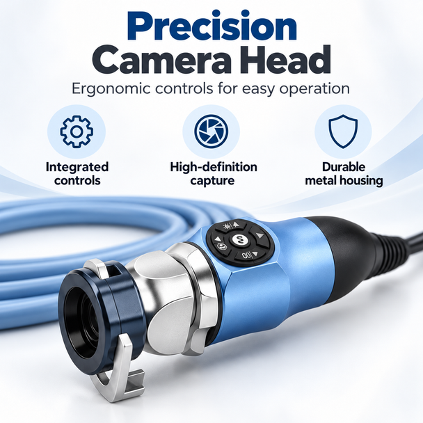 Medical Full HD Endoscope Camera System with 30W LED Cold Light Source & 11.6" Monitor – 3-in-1 Portable Imaging Unit