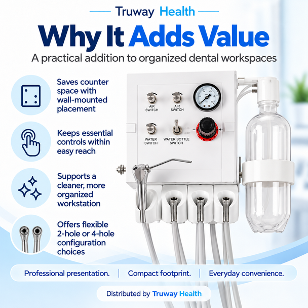GreatLife Dent® Portable Dental Turbine Unit – Wall-Mounted Air & Suction System