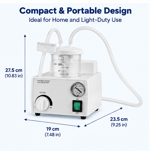 Portable Electric Suction Machine — 1000 mL, 110V, Adjustable Vacuum