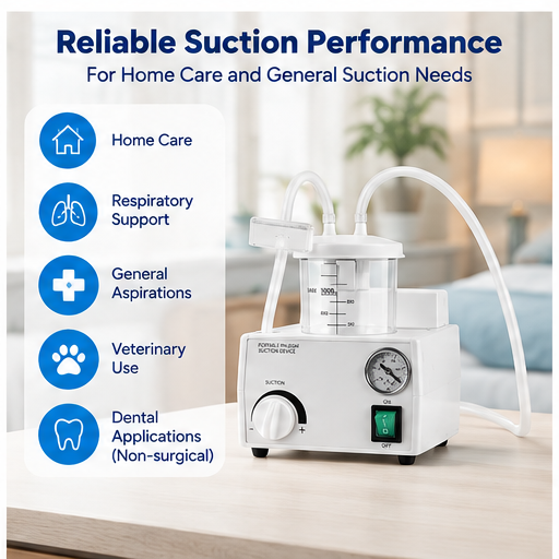 Portable Electric Suction Machine — 1000 mL, 110V, Adjustable Vacuum