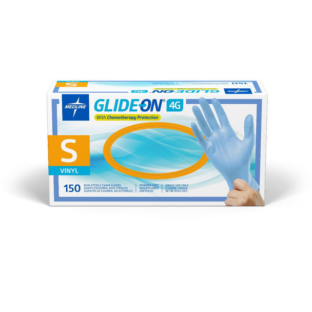 Glide-On 4G Vinyl Exam Gloves with Chemotherapy Protection