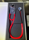 Littmann‑Style Cardiology Stethoscope – Premium Acoustic Performance, Dual‑Head Chestpiece, Red Tubing, Professional Medical Grade