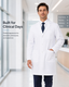 Classico U07 Men’s LIGHT All-Day Comfort Lab Coat — Lightweight Stretch, Quick-Drying, No-Iron Professional Medical Coat | US/EU Sizes S–3XL