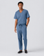 Classico U04 Men’s LUXE Silky Shine Scrub Pants — Slate Blue, Tapered Stretch Jersey Medical Uniform | US/EU Sizes S–XXL