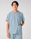 369 Unisex Cool-Tech Medical Scrub Top — Breathable Clinical Workwear, Grayish Blue