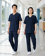 Classico 373 Unisex AIR MELANGE Scrub Top — Ultra-Lightweight Stretch Medical Workwear, Deep Navy, XXS–XXL
