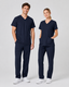 Classico 345 Unisex PACK Daily Essential Scrub Top — Lightweight Quick-Dry Medical Workwear, Deep Navy, XXXS–XXL
