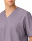 Classico 166 Men’s DEO Anti-Odor Fresh Scrub Top — Antibacterial Odor-Control Medical Workwear, Purple Gray, S–XXL
