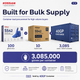 Kossan SS42 bulk glove packaging includes 100 gloves per box, 10 boxes per case, 3,085 cases, and 3,085,000 gloves per 40GP container.
