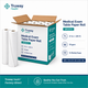 Medical Exam Table Paper Roll — Smooth, 21" x 225', 18 gsm, White — 12 Rolls/Case | Factory-Direct