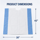 Exam Gown – 30 in × 42 in, 51 GSM, White & Blue - 25,000 PCS