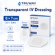 Truway Health Transparent IV Dressing – Individually Pouched IV Site Protection, 6 × 7 cm & 10 × 12 cm
