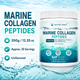 Marine Collagen Peptides Powder — Type I & III Collagen + Probiotics, Vitamin C & Hyaluronic Acid — Unflavored — 350 g / 12.35 oz