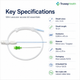Medline Mini Vascular Access Kit with Introducer Needle & Guidewire – 4 Fr / 5 Fr, 10 cm