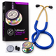 3M Littmann Classic III Stethoscope Blue Tube Gold Binaurals Rainbow Chestpiece