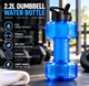 2.2L Dumbbell-Shaped Sports Water Bottle – Large Capacity Fitness & Cycling Hydration Bottle
