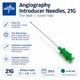 Angiography Introducer Needles, 21G — Green Hub