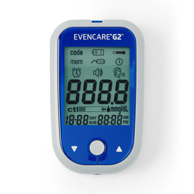 EVENCARE G2 Blood Glucose Monitoring System Starter Kit, Includes Meter ...
