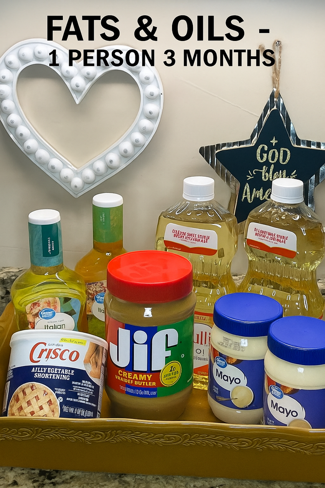 Stocking Up on Fats: The 3-Month Survival Guide for One Person