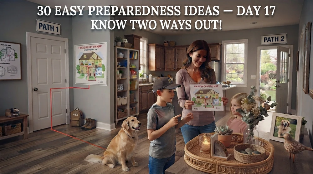 30 EASY PREPAREDNESS IDEAS — DAY 17 KNOW TWO WAYS OUT!