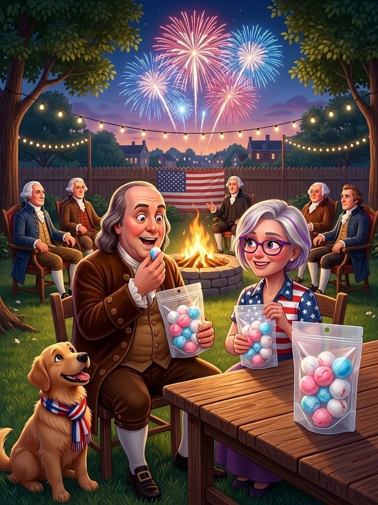 ❤️ Mimi's Storytime: Red, White & Blue Freeze-Dried Salt Water Taffy