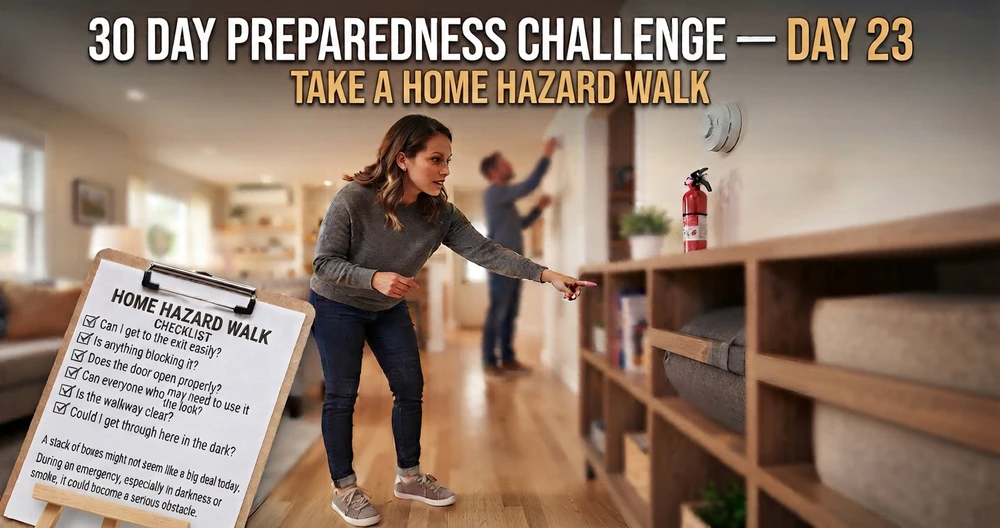 30 DAY PREPAREDNESS CHALLENGE — DAY 23 TAKE A HOME HAZARD WALK