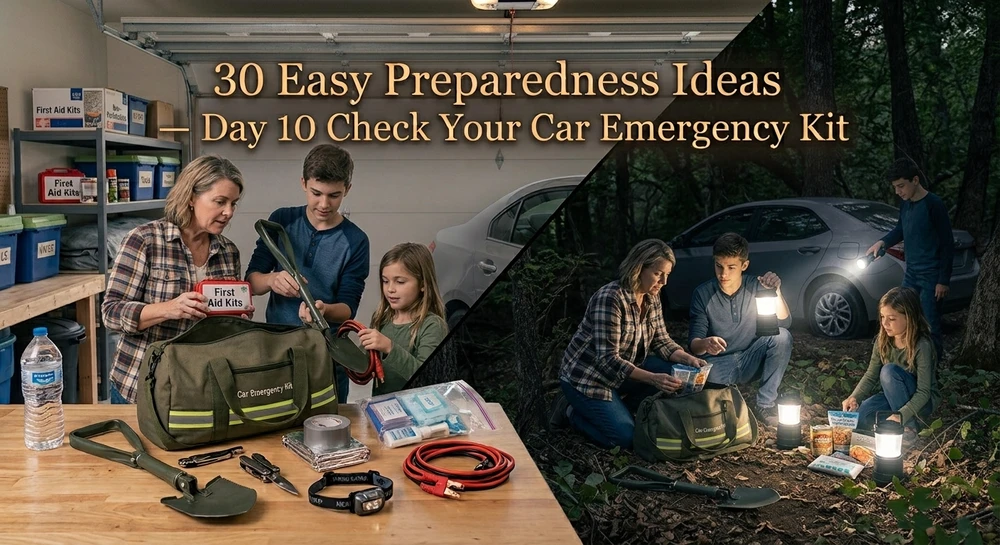 30 Easy Preparedness Ideas - Day 10 - Check Your Car Emergency Kit