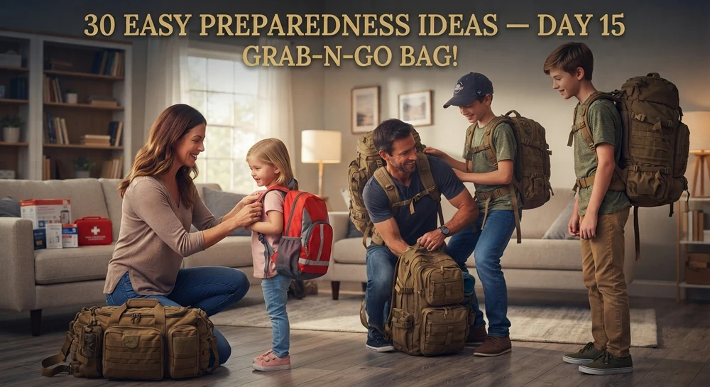 30 EASY PREPAREDNESS IDEAS — DAY 15 GRAB-N-GO BAG! 
