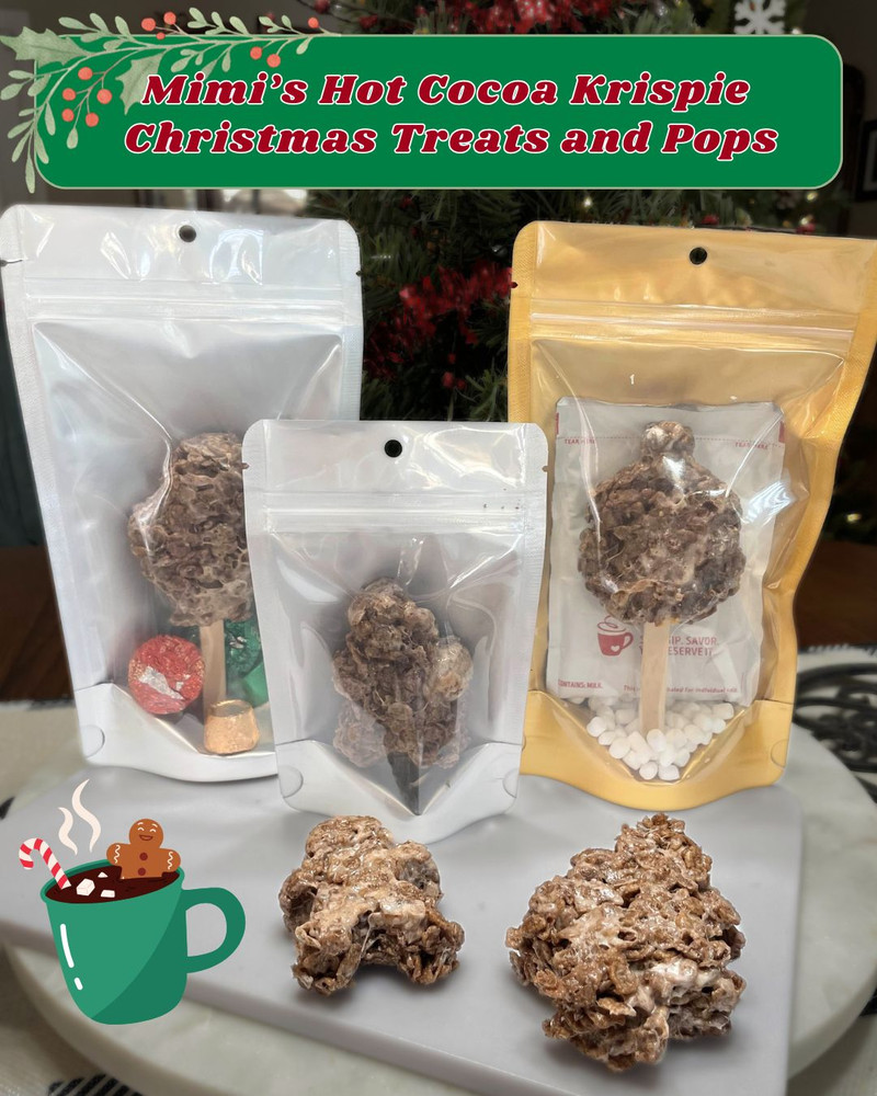 Mimi’s Hot Cocoa Krispie Christmas Treats and Pops — Adorable & Delicious!