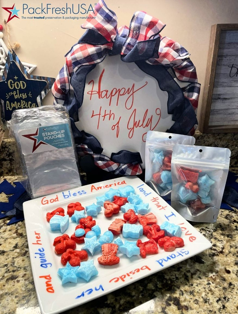 Freeze-Dried Patriotic Jello Bites