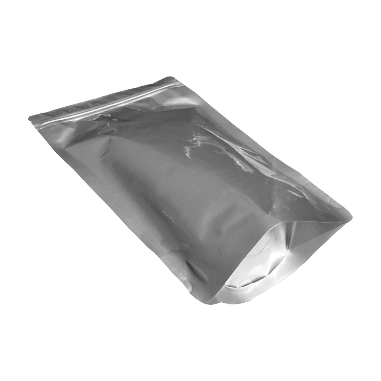 PABCK 100 Pieces White Metallic Mylar Foil Open Top Sealable Bags 3.1x4.7  inch Vacuum Heat Seal Pouches for Food Storage Packaging with Tear Notches