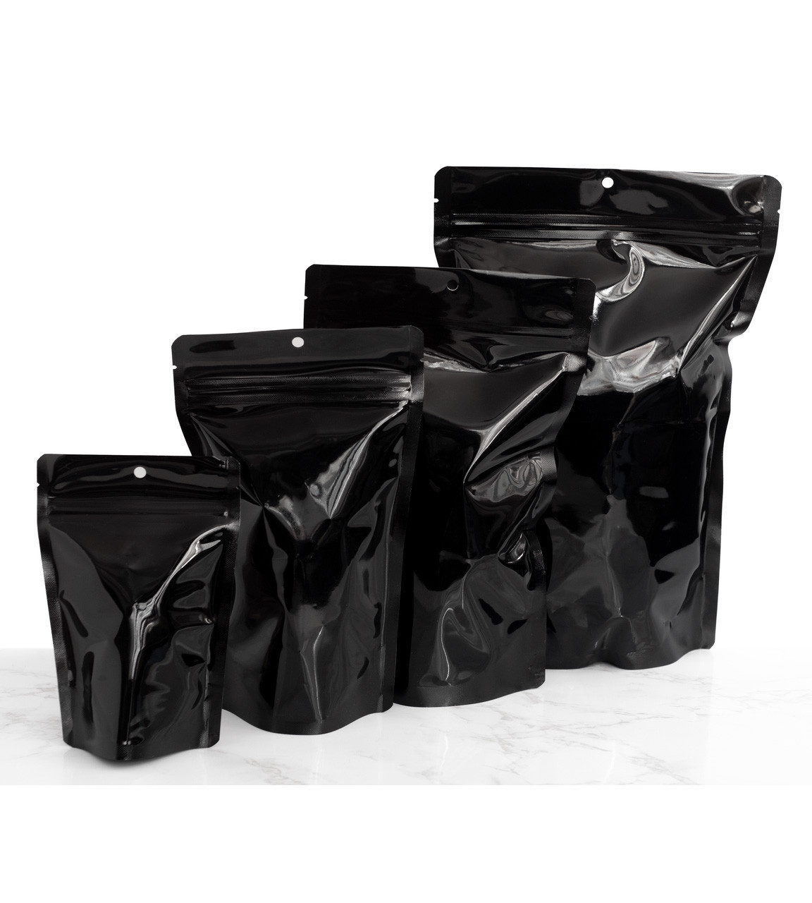50 Pack 1 Gallon Matte Black Stand Up Food Storage Bags – 5 Mil 10x14  Inches Resealable Food Storage Zipper Pouch Bag, Large Heat Sealable  Plastic