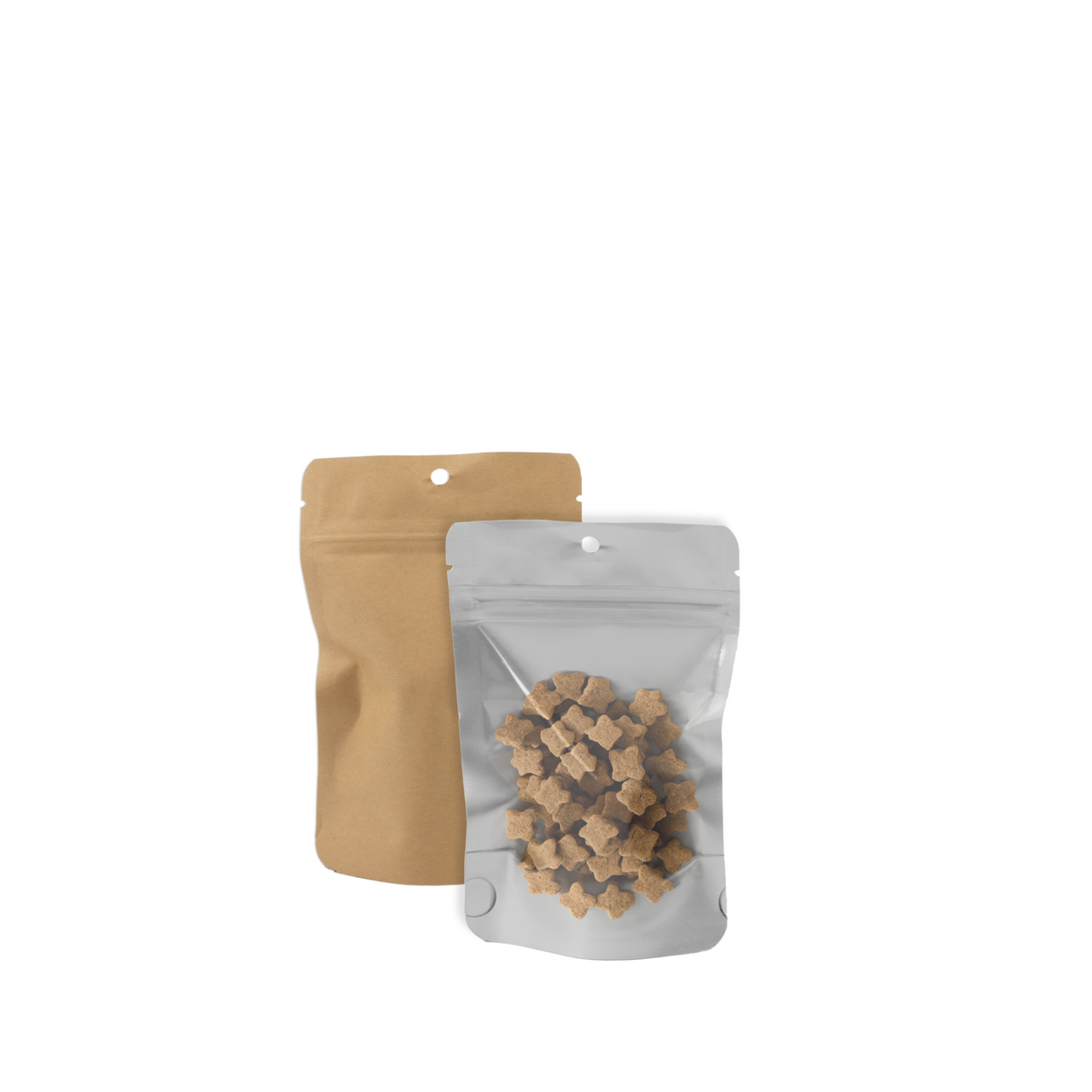 Stand Up Custom Flat Barrier Pouches Wholesale Mil Small Kraft