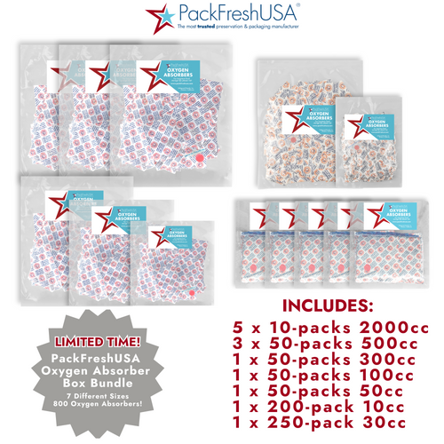 **LIMITED TIME**   PackFreshUSA Oxygen Absorber Box Bundle