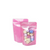 PackFreshUSA Bubble-Gum Pink & Clear Stand-Up Pouches