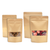 Kraft with Window Stand-Up Pouches by PackFreshUSA
